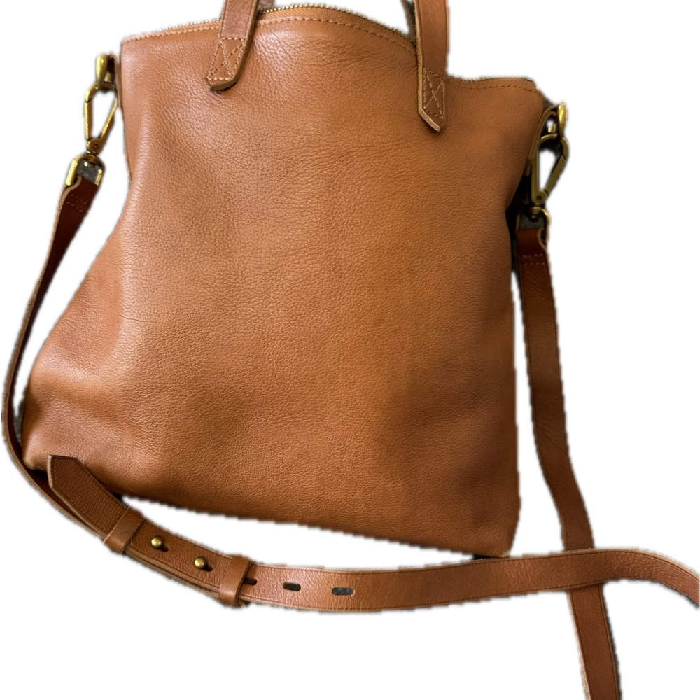 Madewell Tan Leather Crossbody Bag with Adjustable Strap